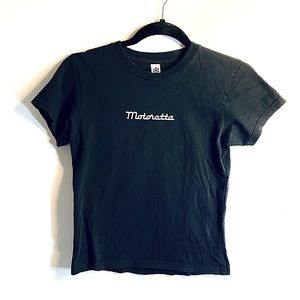 Vintage Y2K American Apparel Nostalgic "MOTORETTA" Classic Biker Tee